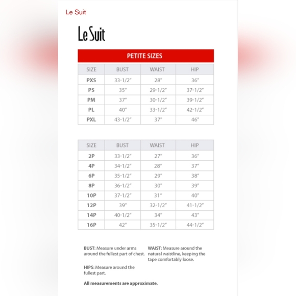 NWOT Le Suit Petite Peofessional Blazer & Skirt Set - Picture 9 of 9